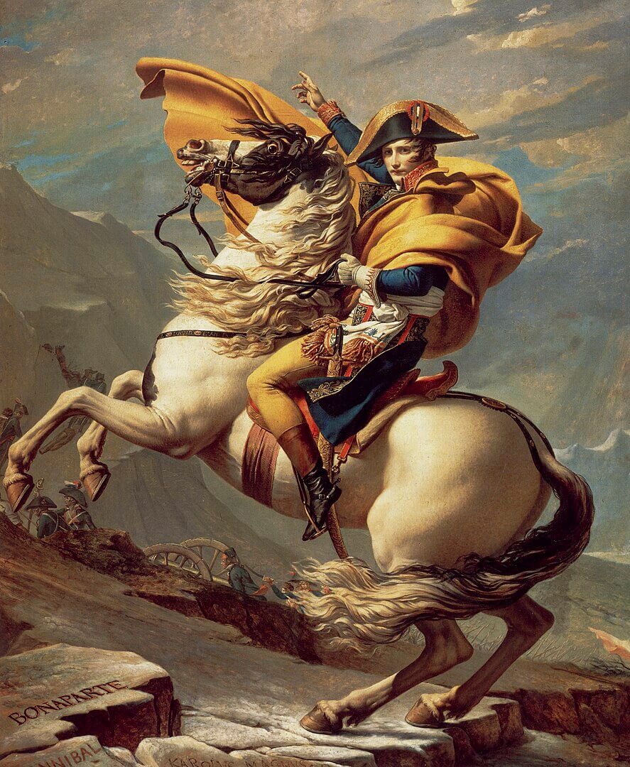 Retrograde Mars in Earth Signs: Mars in Taurus, Mars in Virgo and Mars in Capricorn: Painting of Napoleon Crossing the Mountains